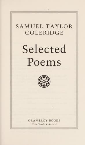 Cover of Samuel Taylor Coleridge, Selected Poems