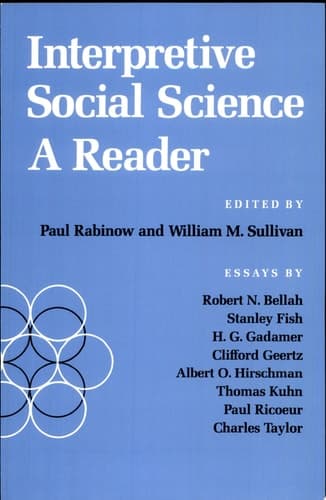 Cover of Interpretive Social Science A Reader