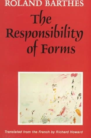 Cover of The Responsibility of Forms Critical Essays on Music, Art, and Representation