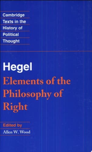 Cover of Hegel: Elements of the Philosophy of Right