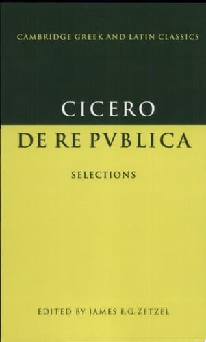Cover of Cicero: De Re Publica Selections