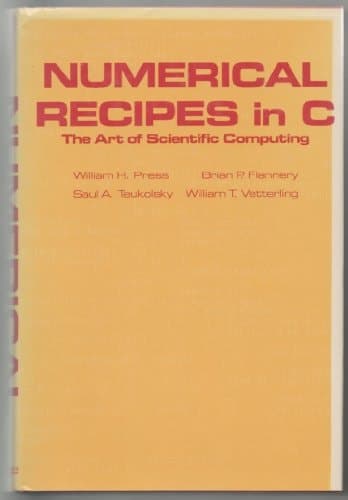 Cover of Numerical Recipes in C The Art of Scientific Computing