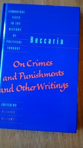 Cover of Beccaria: 'On Crimes and Punishments' and Other Writings