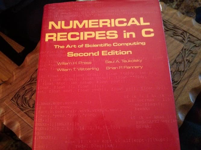 Cover of Numerical Recipes in C The Art of Scientific Computing