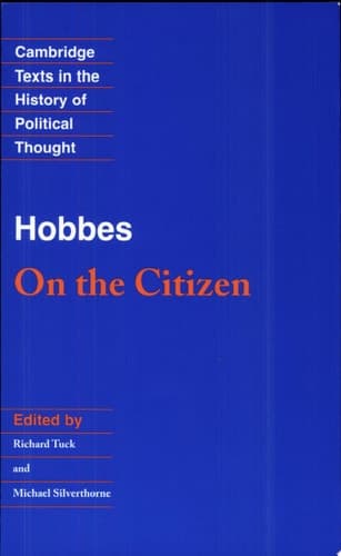 Cover of Hobbes: On the Citizen