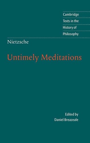 Cover of Nietzsche: Untimely Meditations