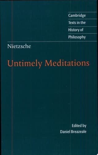 Cover of Nietzsche: Untimely Meditations