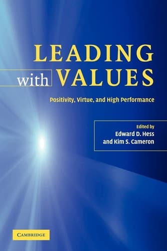 Cover of Leading with Values Positivity, Virtue and High Performance