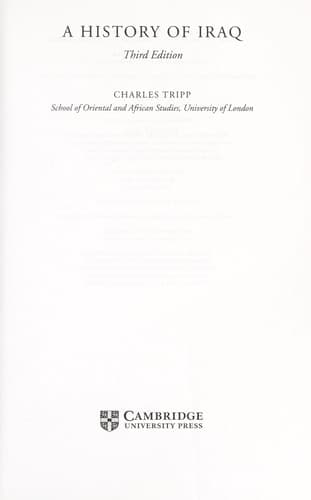 Cover of A History of Iraq