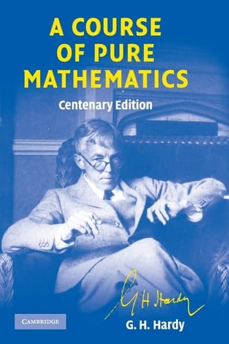 Cover of A Course of Pure Mathematics Centenary Edition