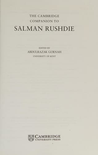 Cover of The Cambridge Companion to Salman Rushdie