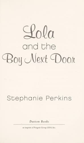 Cover of Lola and the Boy Next Door