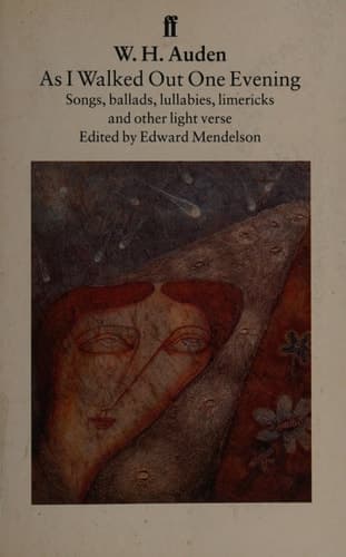 Cover of As I Walked Out One Evening Songs, Ballads, Lullabies, Limericks, and Other Light Verse