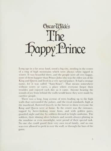 Cover of The Happy Prince and Other Stories