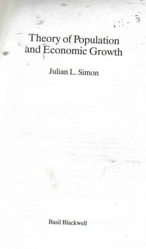 Cover of Theory of Population and Economic Growth
