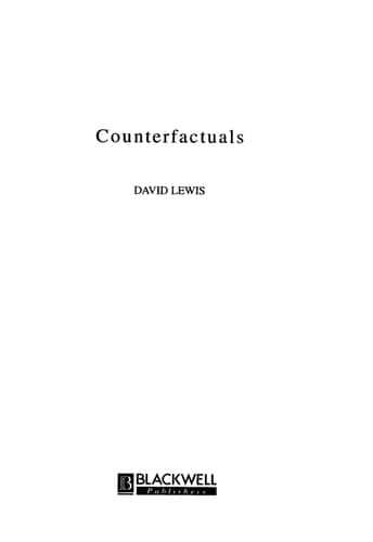 Cover of Counterfactuals