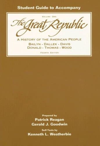 Cover of The Great Republic A History of the American People