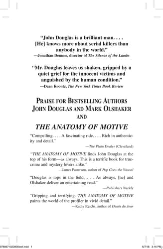 Cover of The Anatomy of Motive The FBI's Legendary Mindhunter Explores the Key to Understanding and Catching Violent Criminals