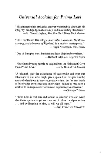 Cover of Survival in Auschwitz The Nazi Assault on Humanity