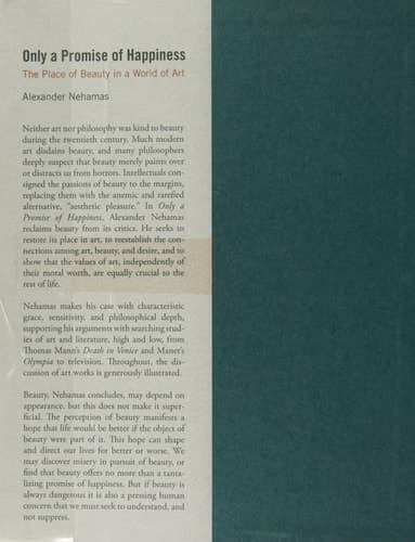 Cover of Only a Promise of Happiness: The Place of Beauty in a World of Art
