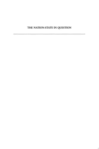 Cover of The Nation-state in Question