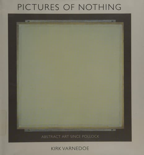 Cover of Pictures of Nothing Abstract Art Since Pollock