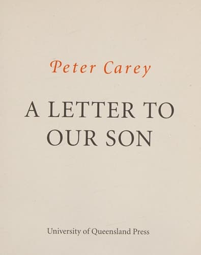 Cover of A Letter to Our Son