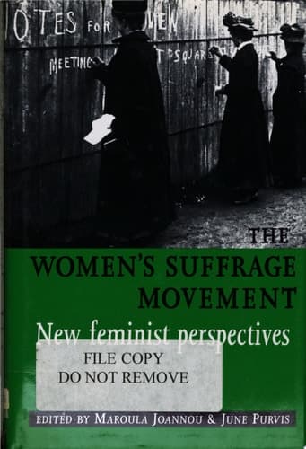 Cover of The Women's Suffrage Movement New Feminist Perspectives