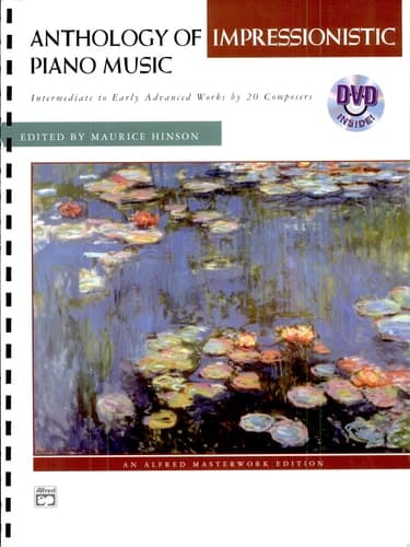 Cover of Anthology of impressionistic piano music intermediate to early advanced works by 20 composers