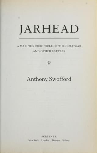 Cover of Jarhead A Marine's Chronicle of the Gulf War and Other Battles