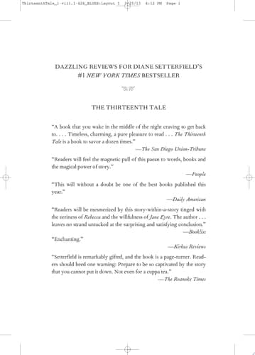 Cover of The Thirteenth Tale A Novel