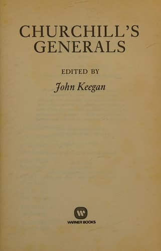 Cover of Churchill's Generals