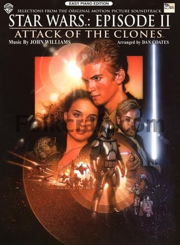 Cover of Star Wars Episode II Attack of the Clones Easy Piano Solos, Book and Poster