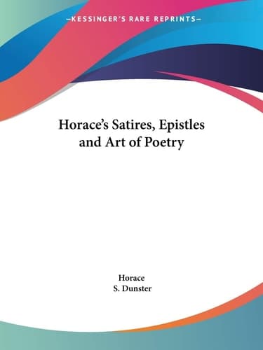 Cover of Horace's Satires, Epistles and Art of Poetry