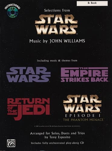 Cover of Star Wars (Selections) B-Flat Book, Book and CD