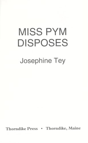 Cover of Miss Pym Disposes