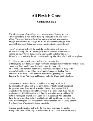 Cover of All Flesh Is Grass