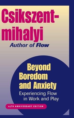 Cover of Beyond Boredom and Anxiety: Experiencing Flow in Work and Play