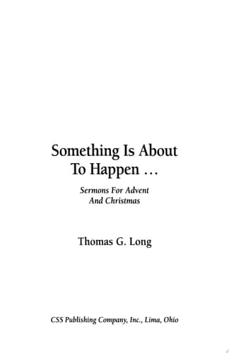 Cover of Something Is about to Happen Sermons for Advent and Christmas