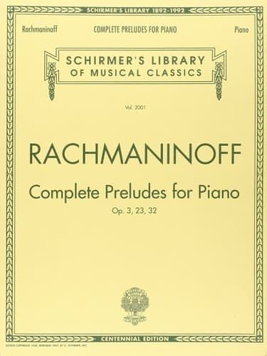 Cover of Complete Preludes, Op. 3, 23, 32: Schirmer Library of Classics Volume 2001 Piano Solo