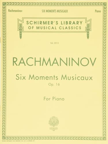 Cover of Six Moments Musicaux, Op. 16: Schirmer Library of Classics Volume 2013 Piano Solo (Schirmer's Library of Musical Classics)
