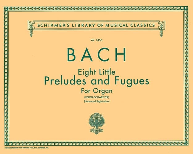 Cover of 8 Little Preludes and Fugues Schirmer Library of Classics Volume 1456 Organ Solo