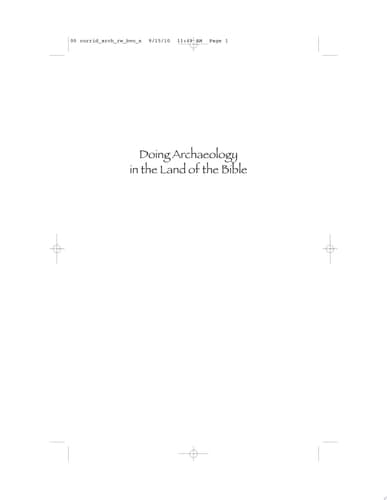 Cover of Doing Archaeology in the Land of the Bible A Basic Guide