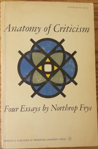 Cover of Anatomy of Criticism Four Essays