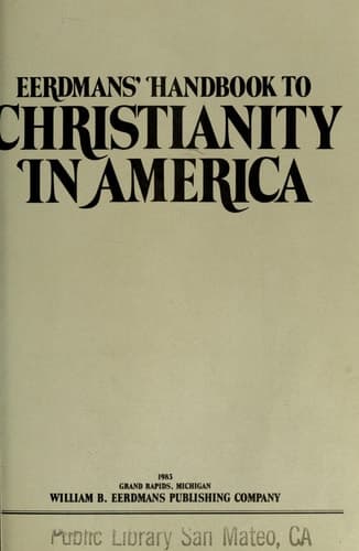 Cover of Eerdmans' Handbook to Christianity in America