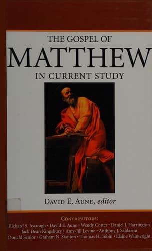 Cover of The Gospel of Matthew in Current Study Studies in Memory of William G. Thompson, S.J.
