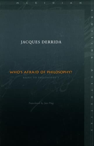Cover of Who’s Afraid of Philosophy? Right to Philosophy 1