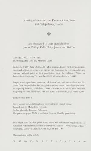 Cover of Cradled All the While The Unexpected Gifts of a Mother's Death