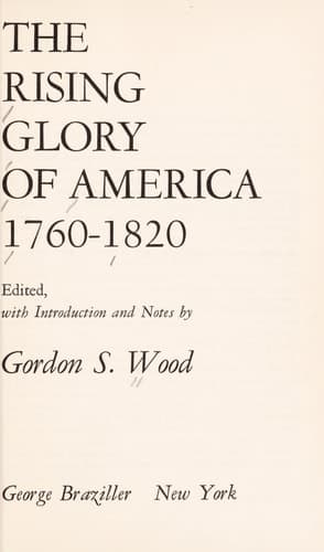 Cover of The Rising Glory of America, 1760-1820