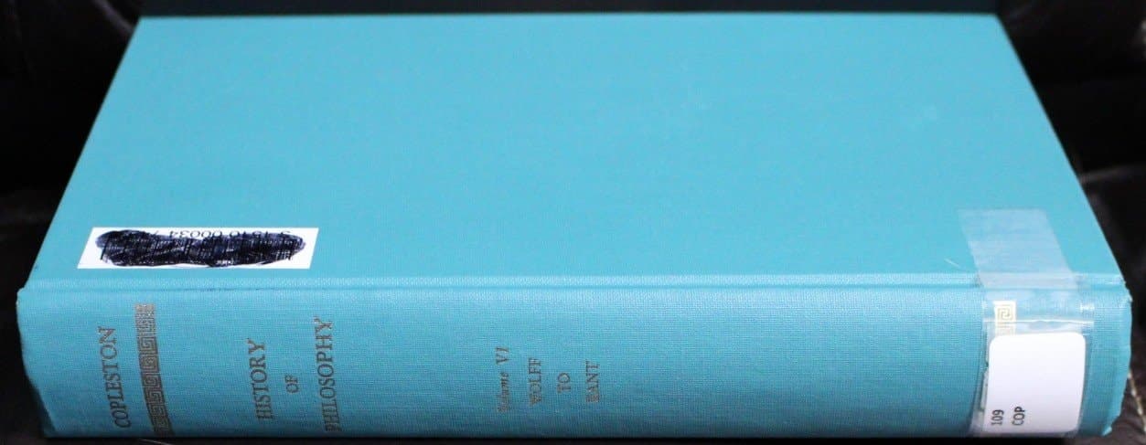 Cover of History of Philosophy Wolff to Kant
